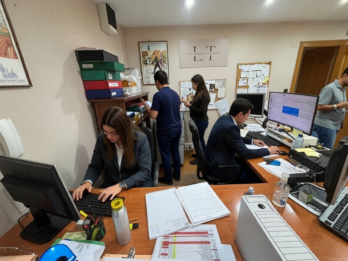 Equipo contable Las Torres Asesores trabajando en la contabilidad de una empresa